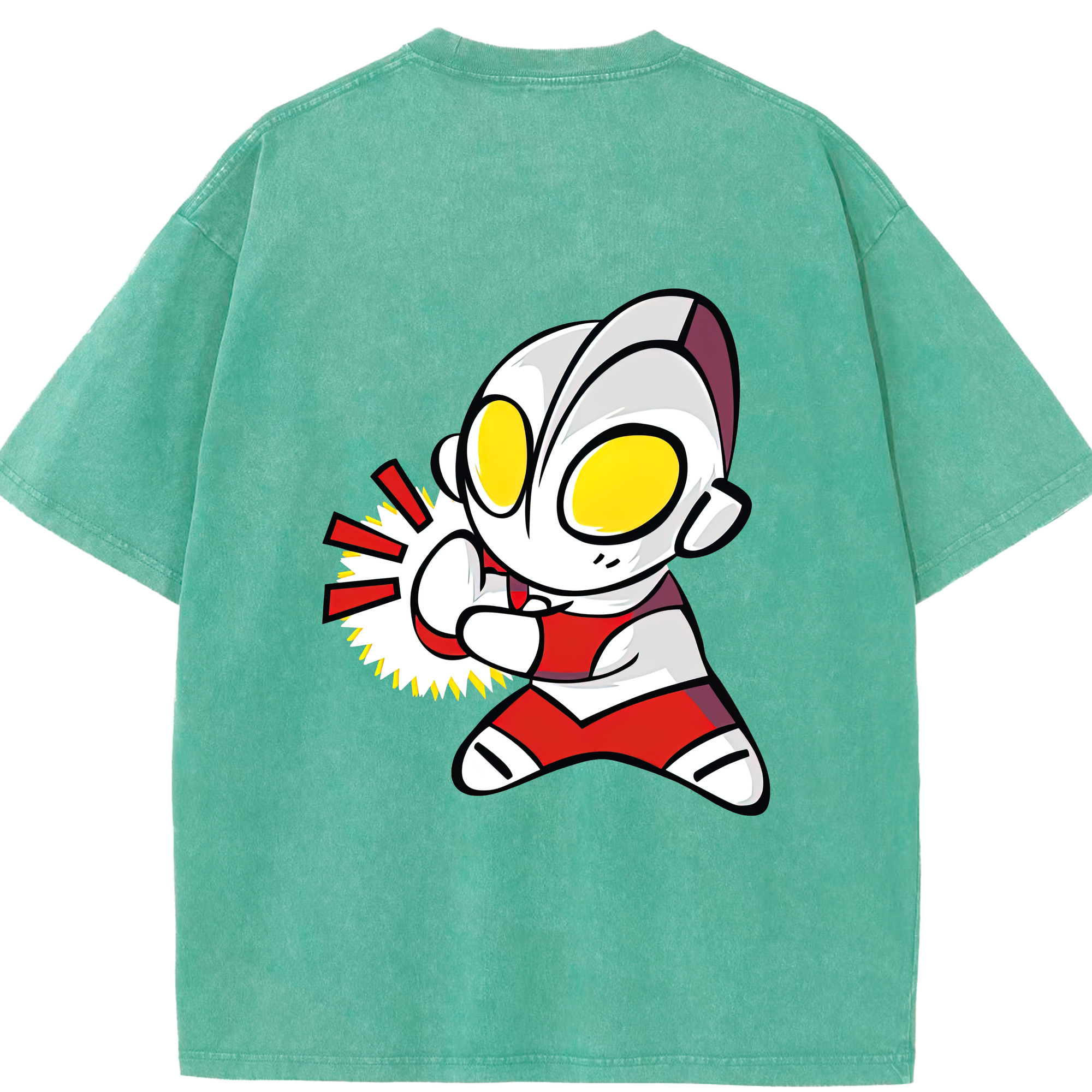 （画像用） ウルトラマン Ultraman 綿100% ヴィンテージ風 半袖Tシャツ（背面プリント）